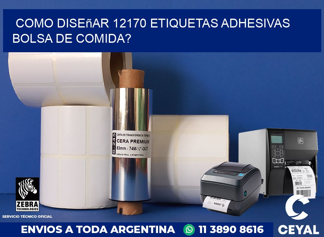 como diseñar 12170 etiquetas adhesivas bolsa de comida?