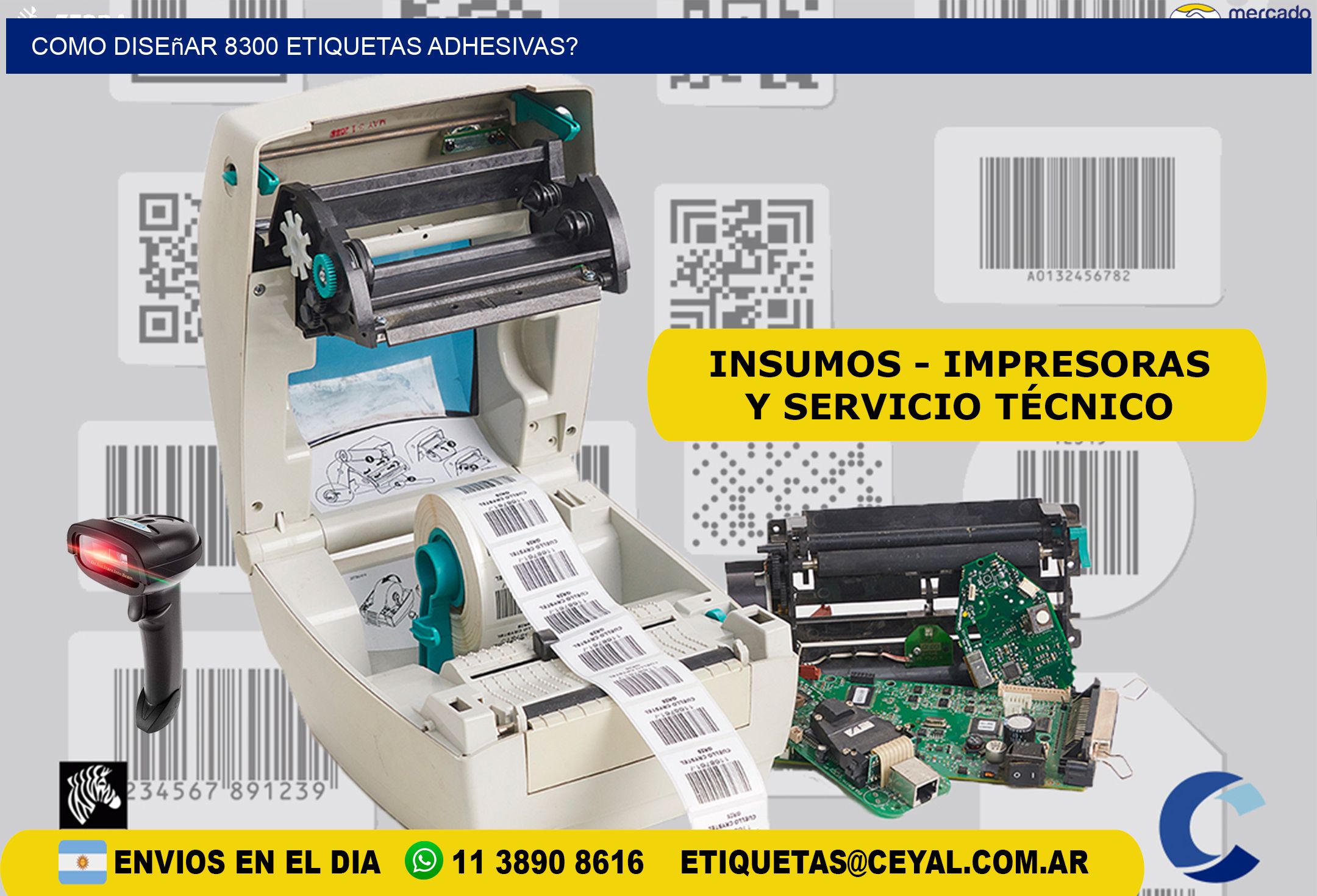 como diseñar 8300 etiquetas adhesivas?