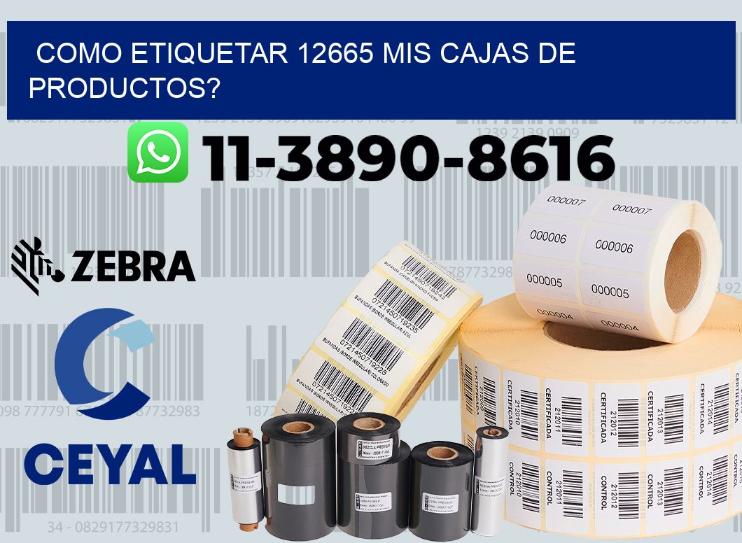 como etiquetar 12665 mis cajas de productos?