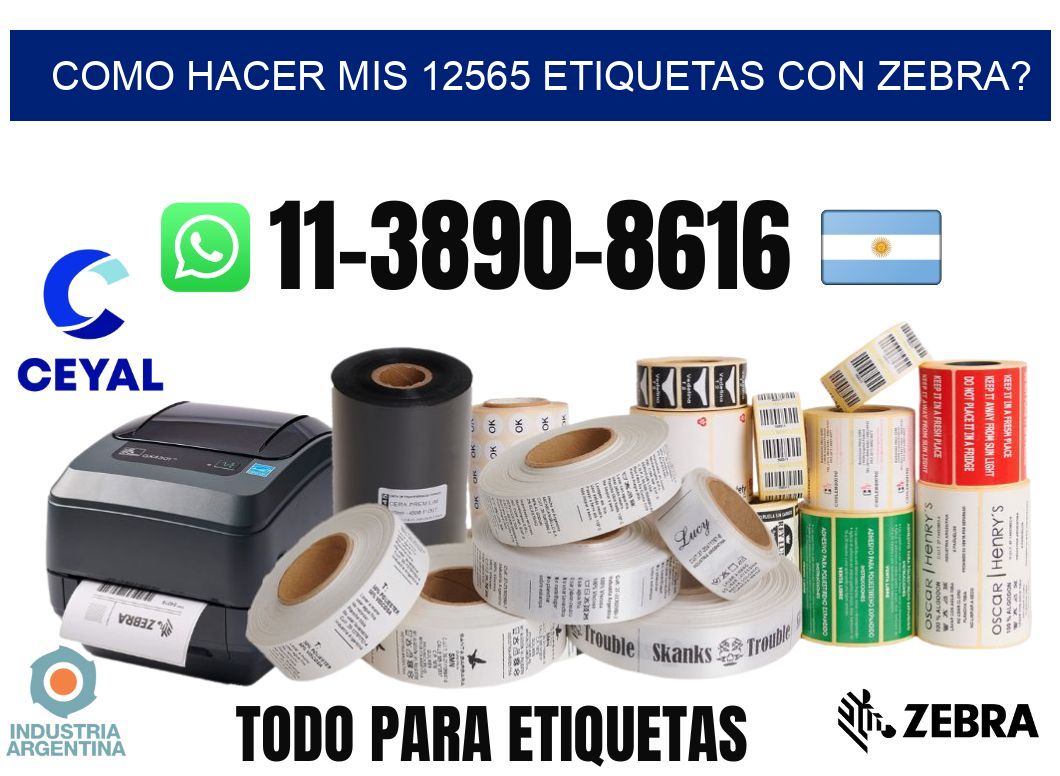 como hacer mis 12565 etiquetas con zebra?