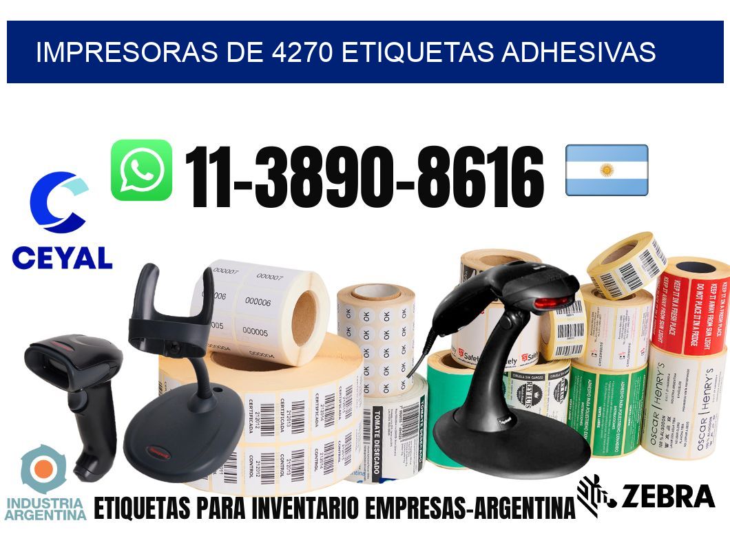 impresoras de 4270 etiquetas adhesivas