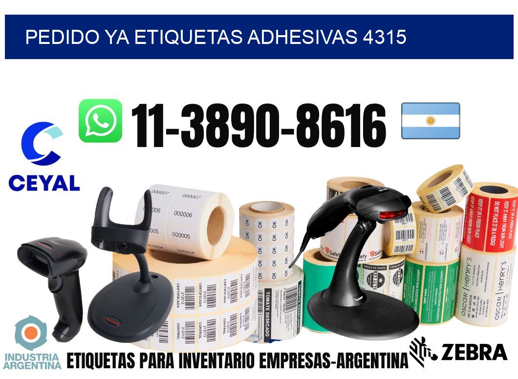 pedido ya etiquetas adhesivas 4315