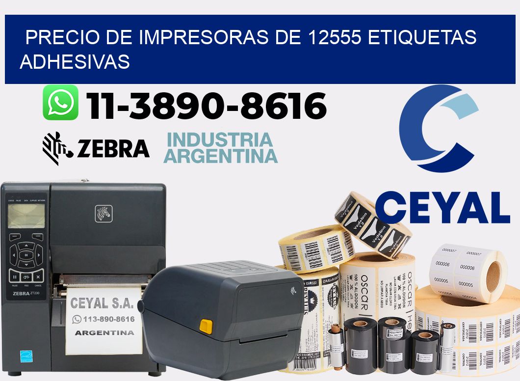 precio de impresoras de 12555 etiquetas adhesivas