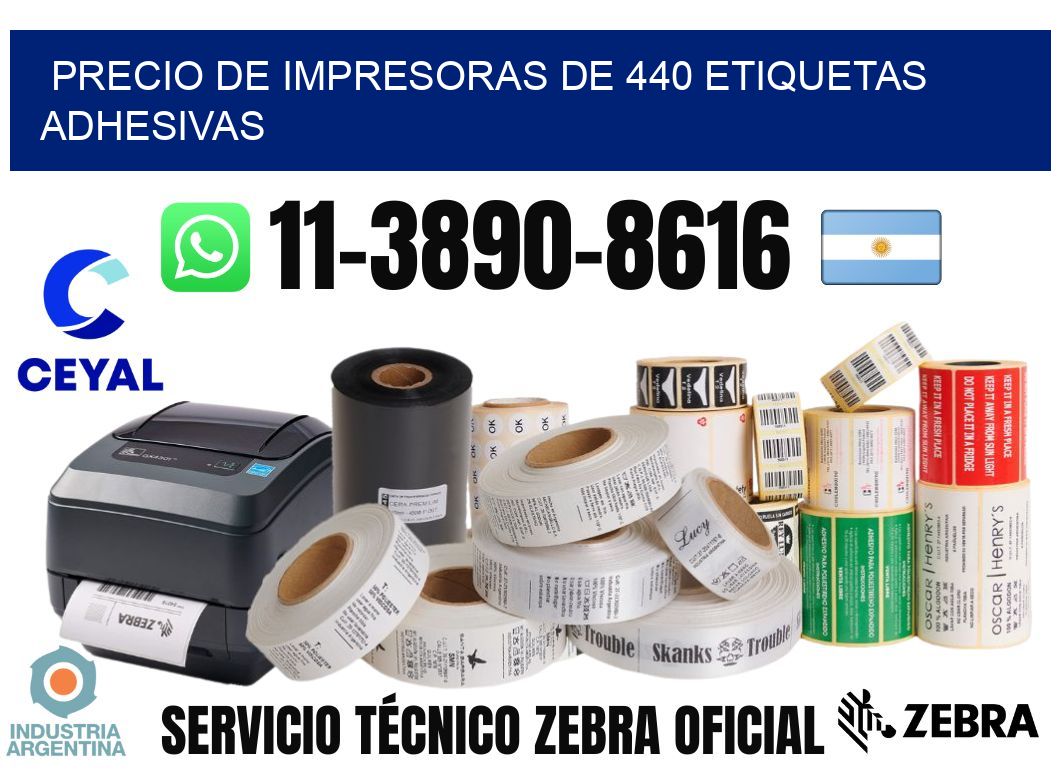 precio de impresoras de 440 etiquetas adhesivas