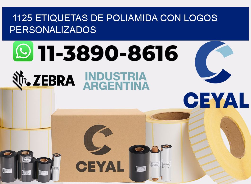 1125 Etiquetas de poliamida con logos personalizados