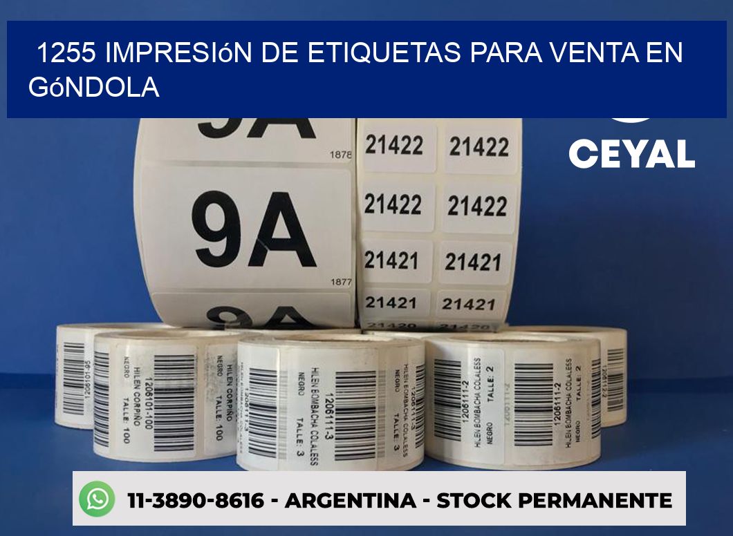 1255 Impresión de etiquetas para venta en góndola