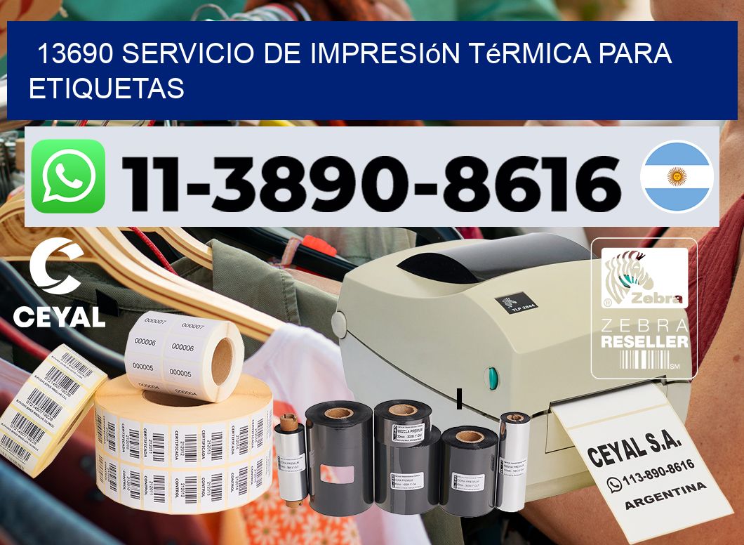 13690 Servicio de impresión térmica para etiquetas