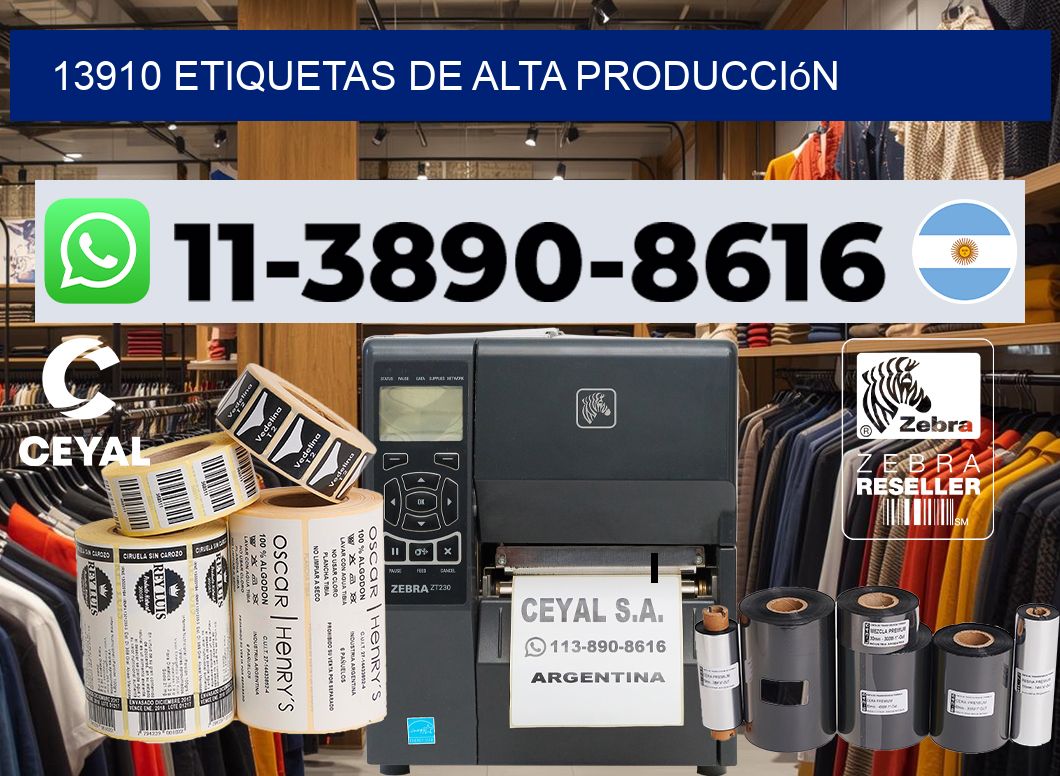 13910 Etiquetas de alta producción