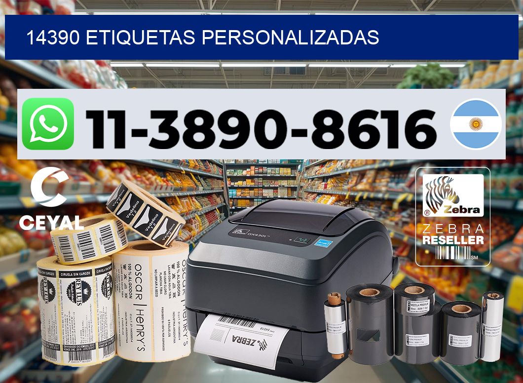 14390 etiquetas personalizadas
