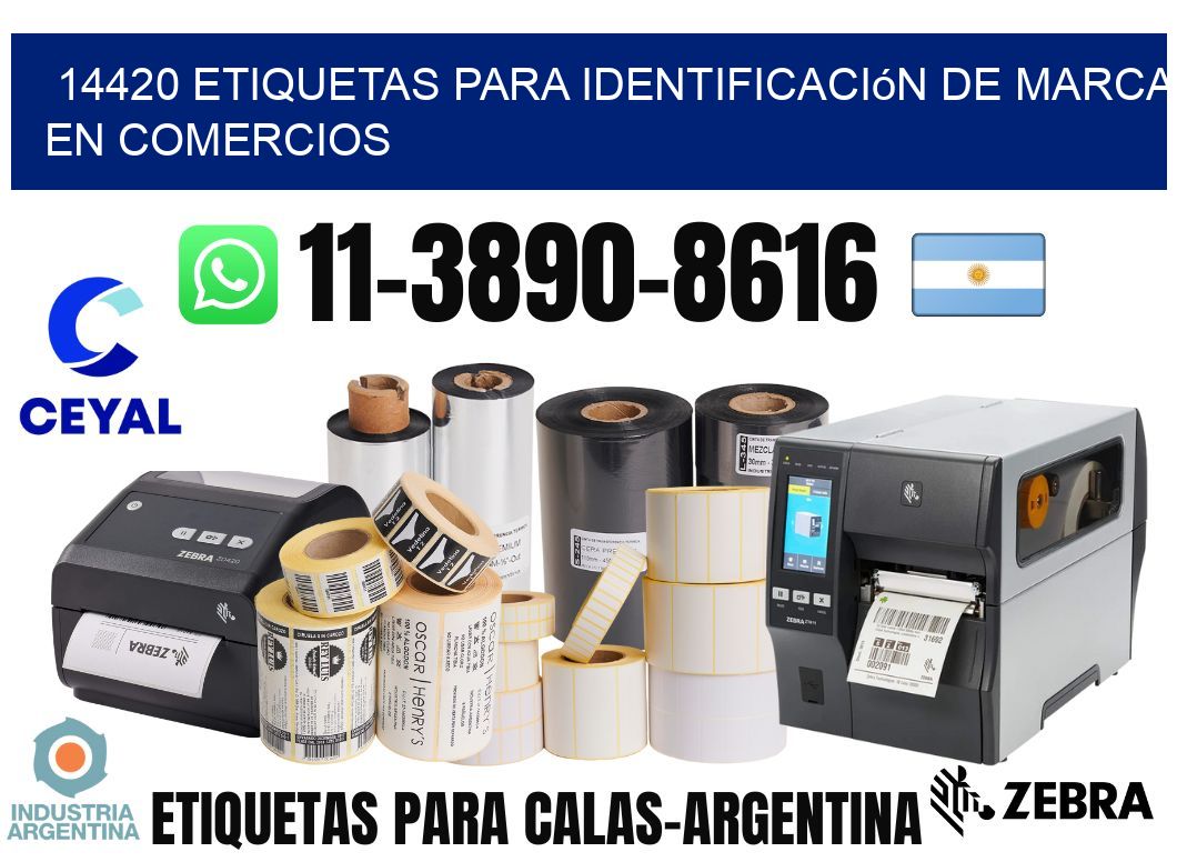 14420 Etiquetas para identificación de marca en comercios