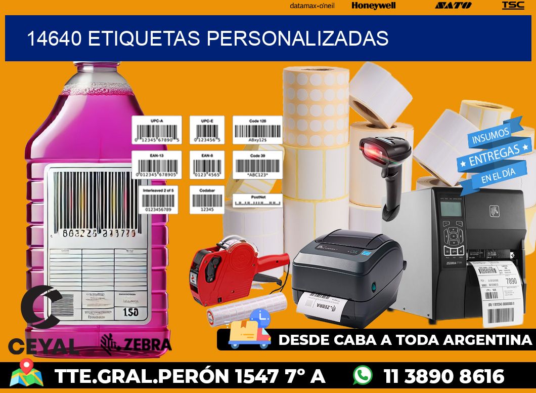 14640 etiquetas personalizadas