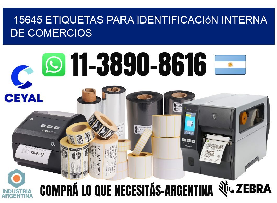 15645 Etiquetas para identificación interna de comercios