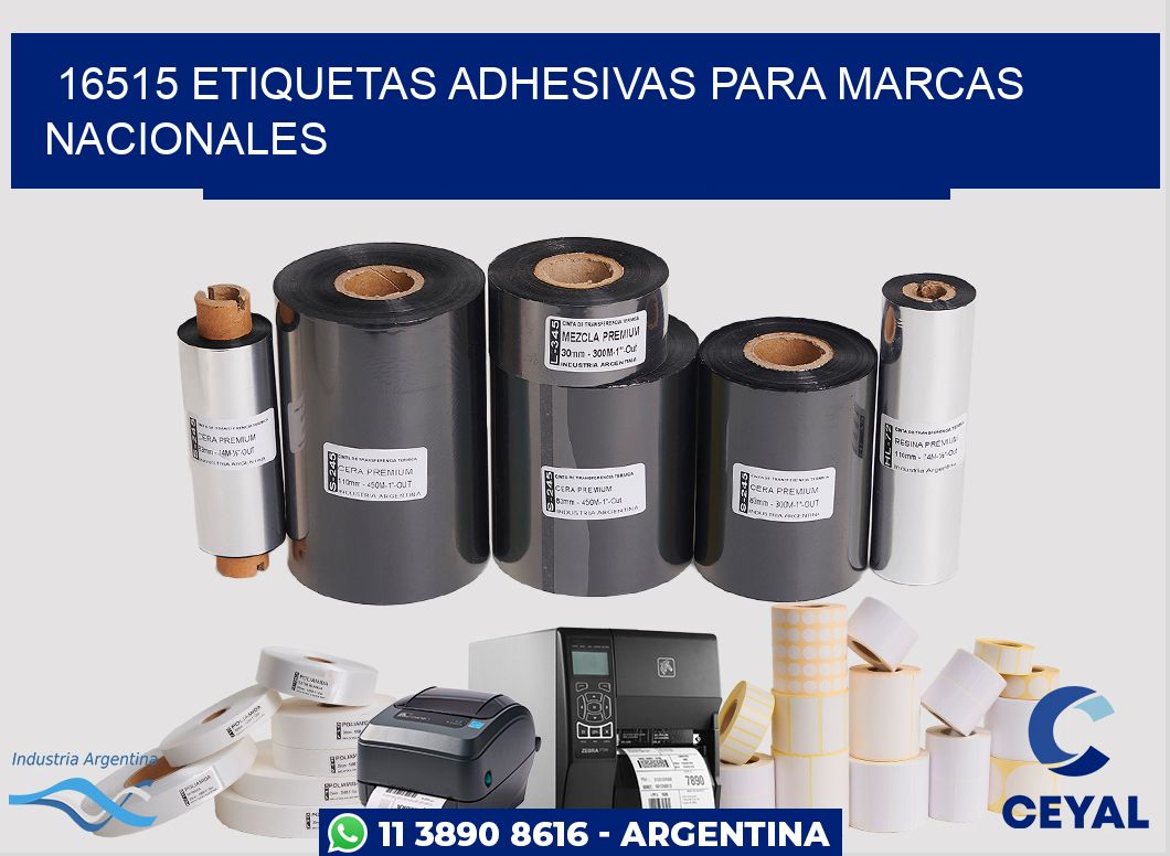 16515 Etiquetas adhesivas para marcas nacionales