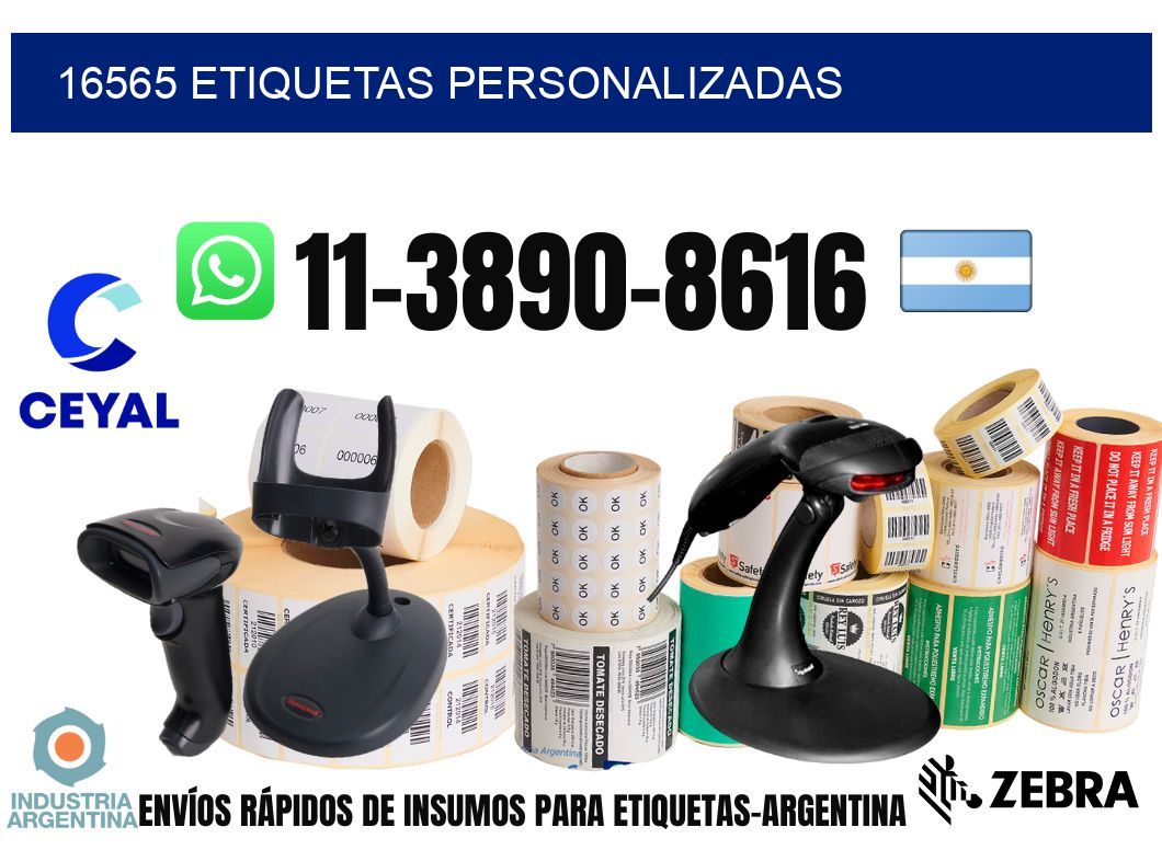 16565 etiquetas personalizadas