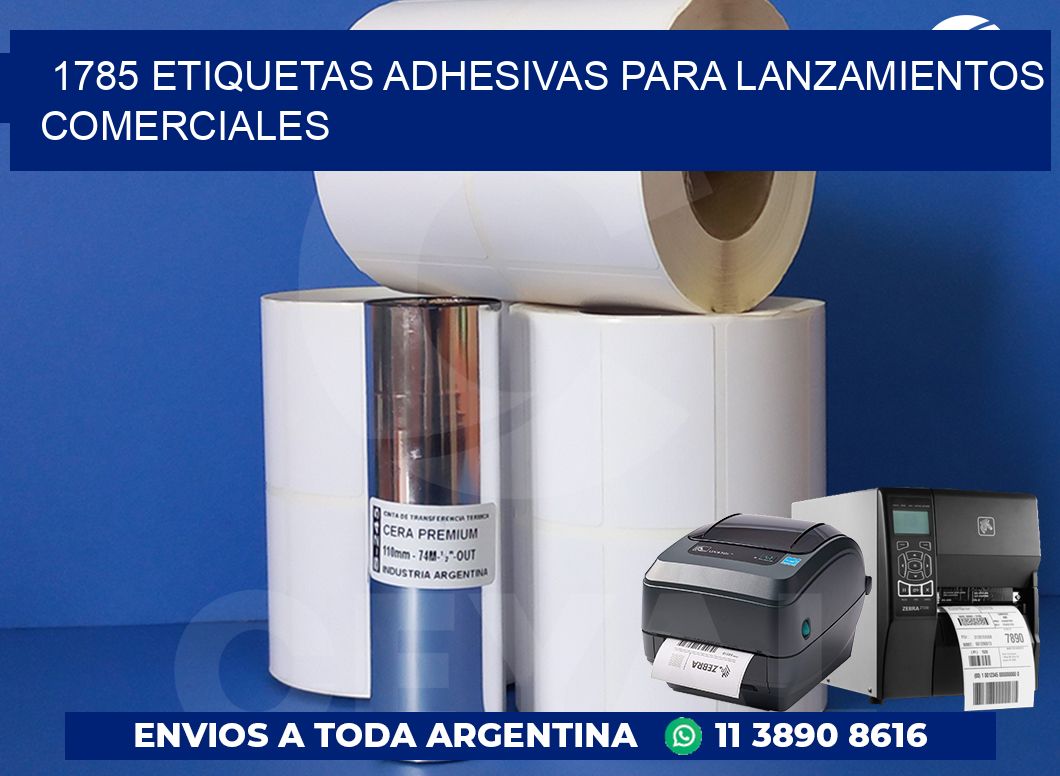 1785 Etiquetas adhesivas para lanzamientos comerciales