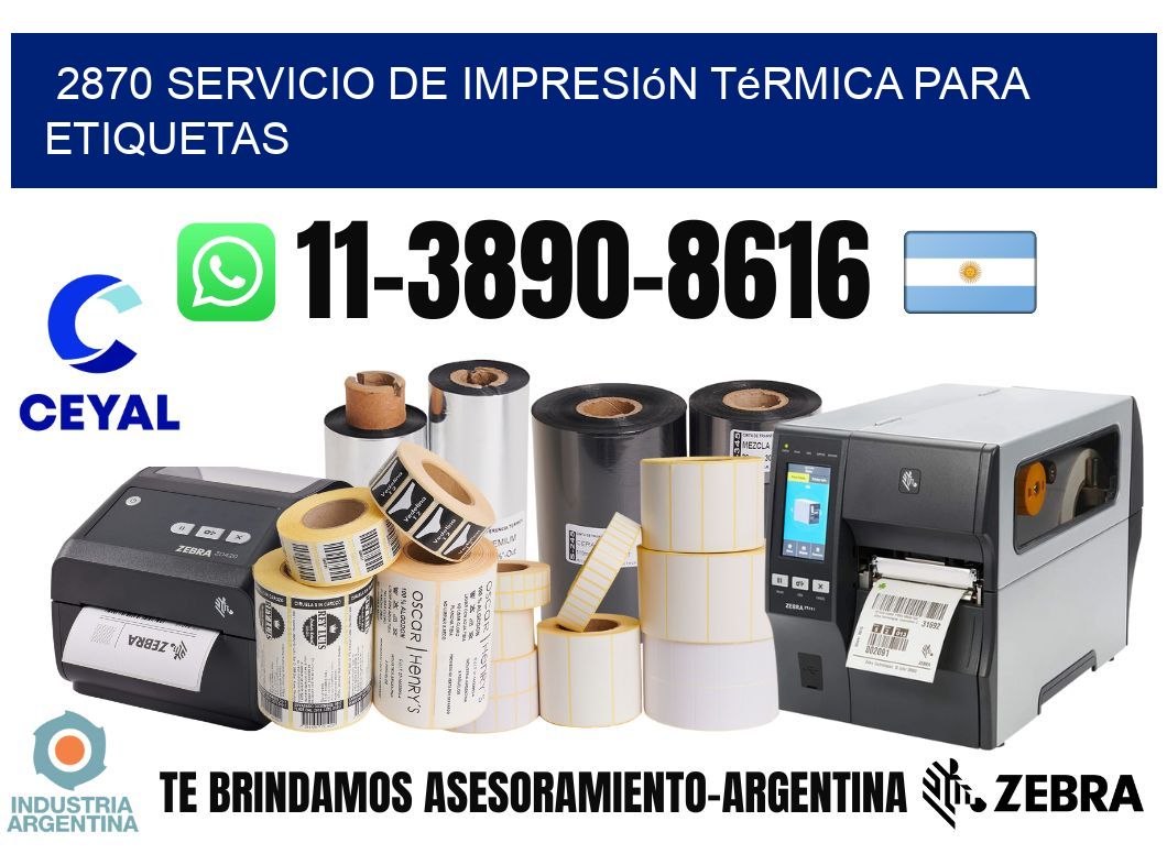 2870 Servicio de impresión térmica para etiquetas