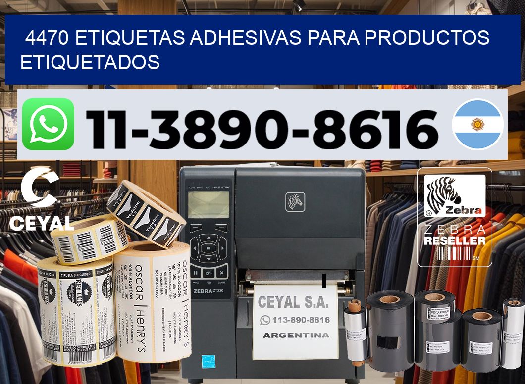 4470 Etiquetas adhesivas para productos etiquetados
