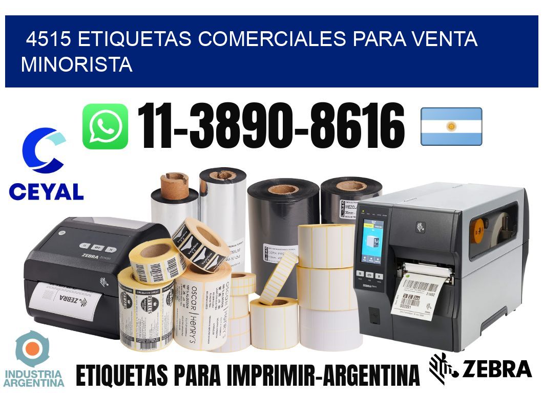 4515 Etiquetas comerciales para venta minorista