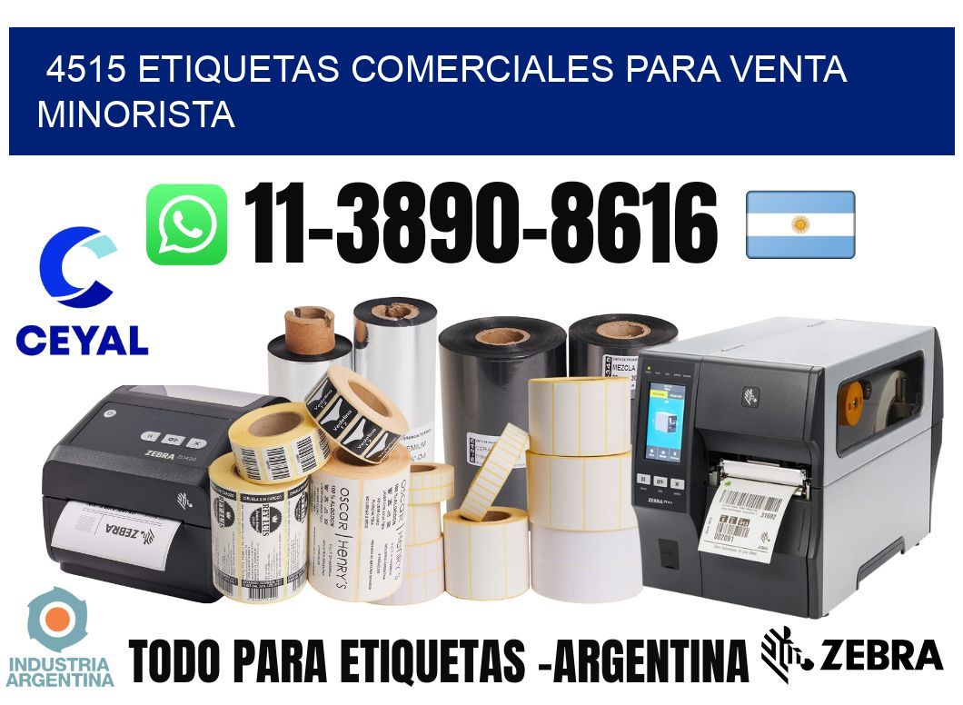 4515 Etiquetas comerciales para venta minorista