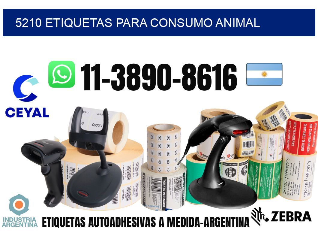 5210 Etiquetas para consumo animal
