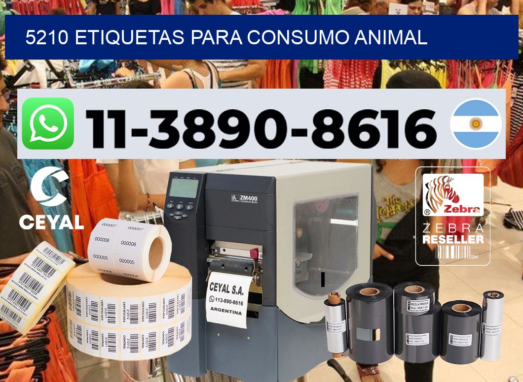5210 Etiquetas para consumo animal