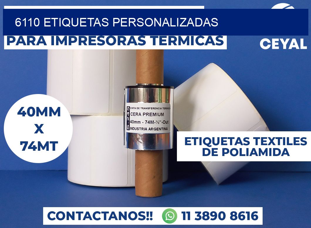 6110 etiquetas personalizadas