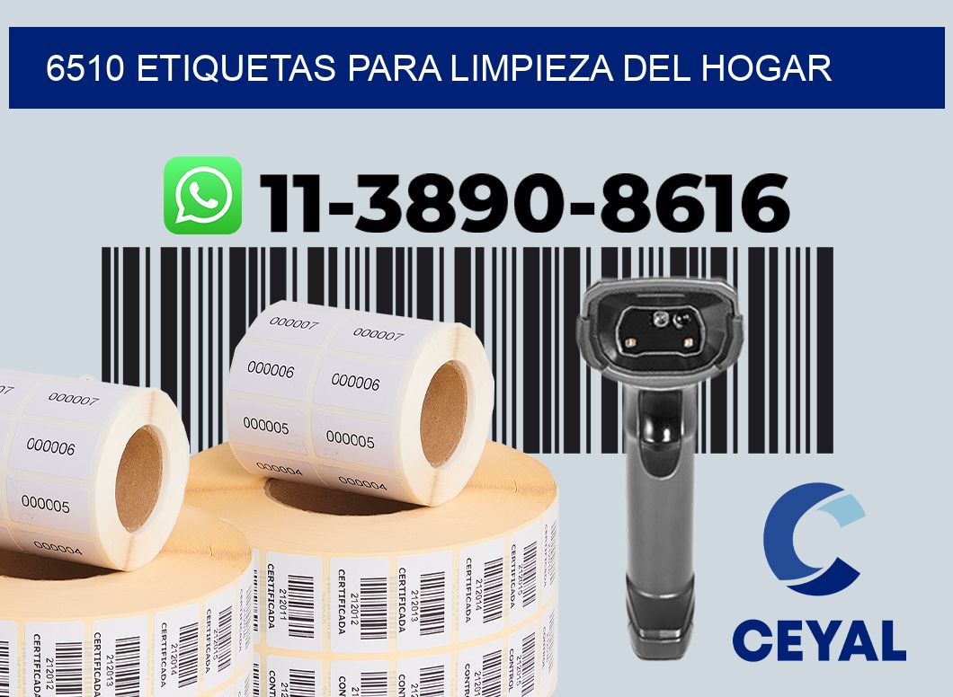 6510 Etiquetas para limpieza del hogar