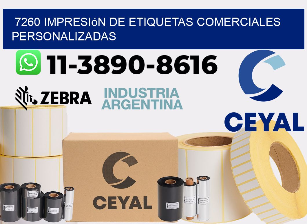 7260 Impresión de etiquetas comerciales personalizadas