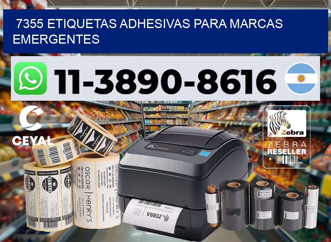 7355 Etiquetas adhesivas para marcas emergentes