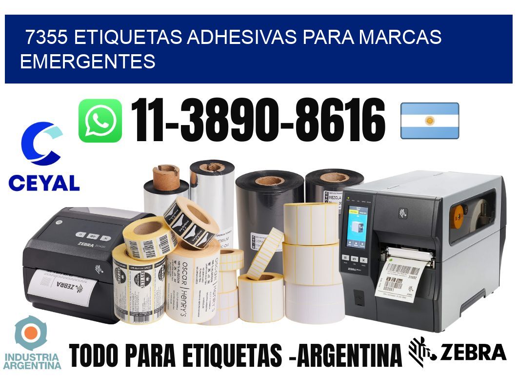 7355 Etiquetas adhesivas para marcas emergentes