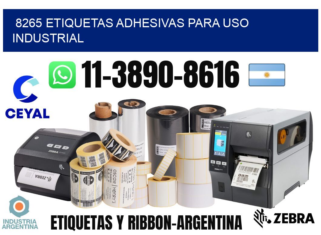 8265 Etiquetas adhesivas para uso industrial