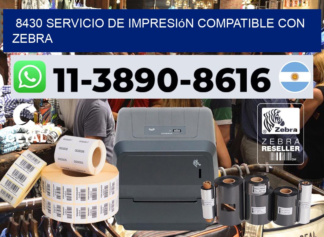 8430 Servicio de impresión compatible con Zebra