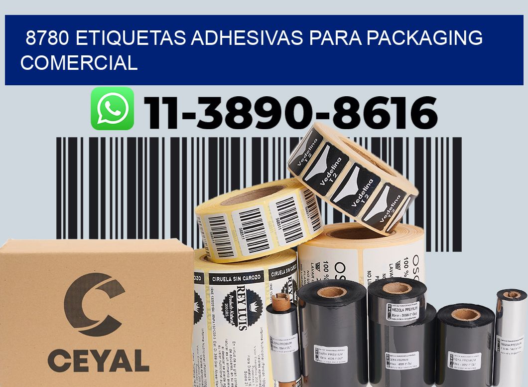 8780 Etiquetas adhesivas para packaging comercial