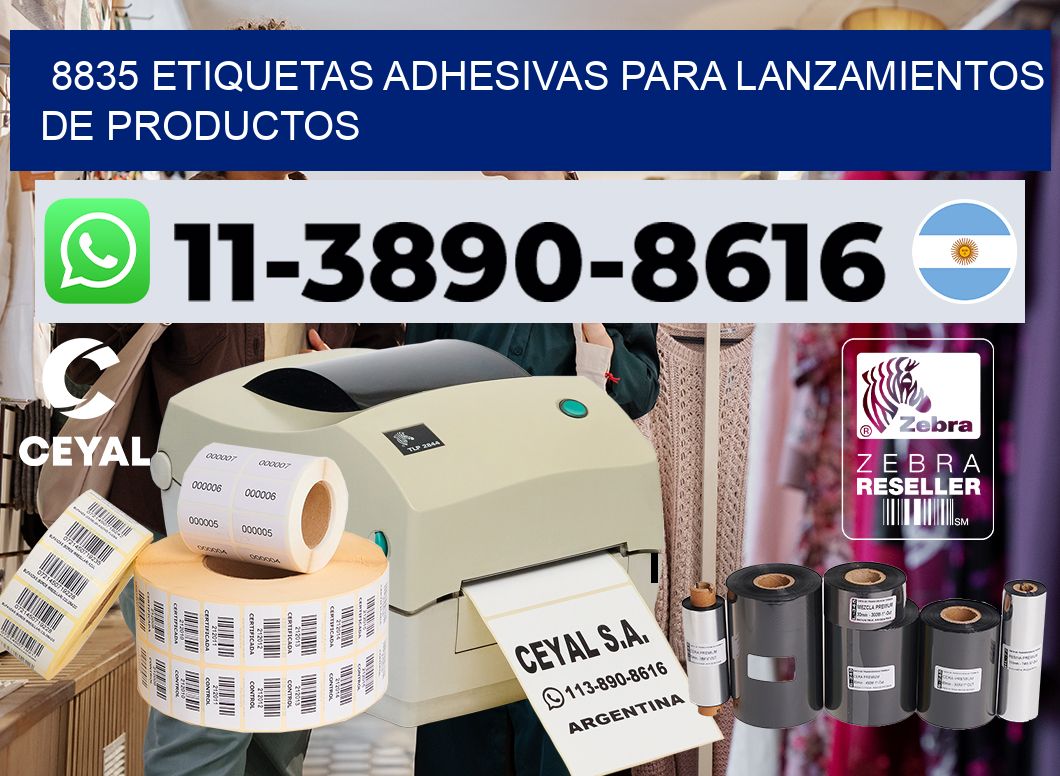 8835 Etiquetas adhesivas para lanzamientos de productos