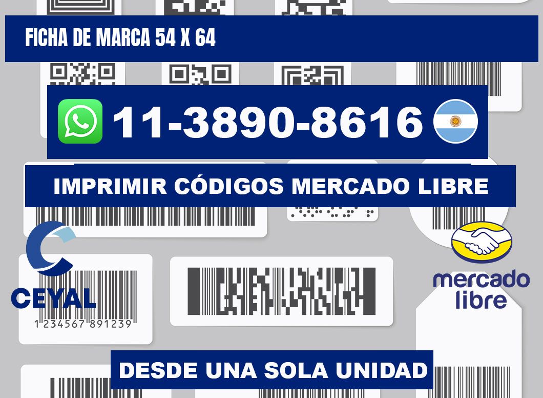 Ficha de marca 54 x 64