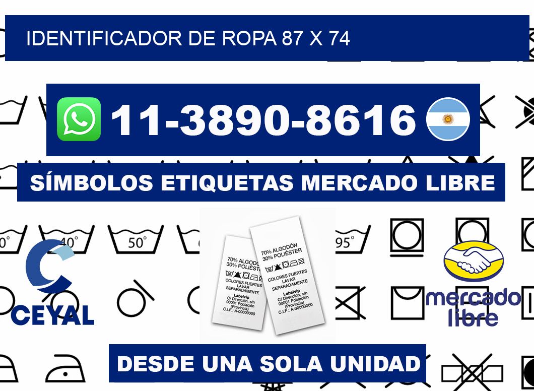 Identificador de ropa 87 x 74