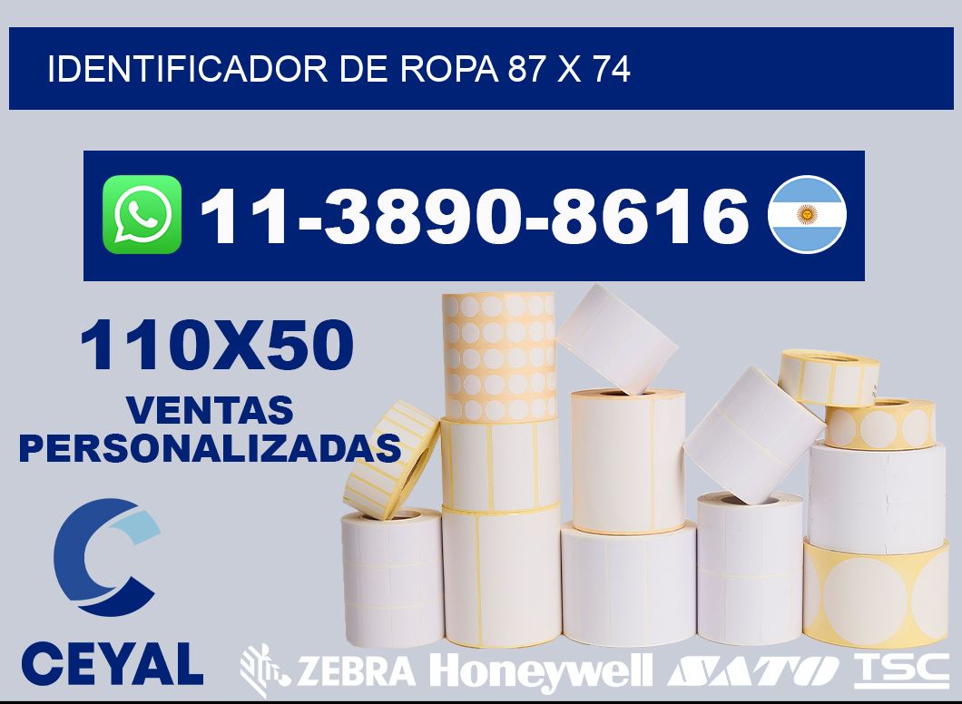 Identificador de ropa 87 x 74
