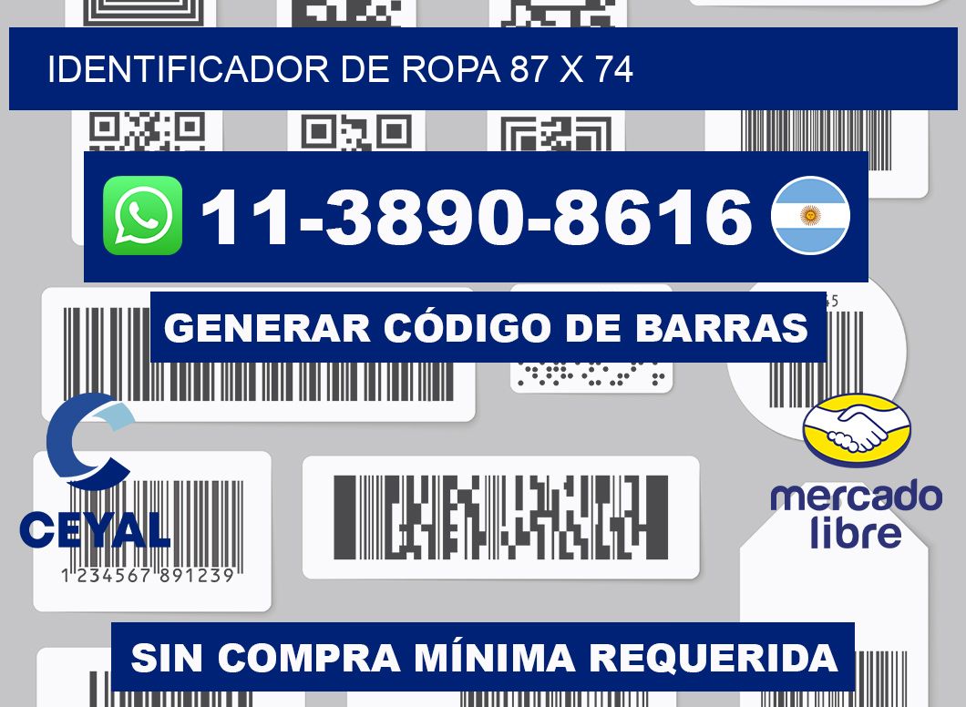 Identificador de ropa 87 x 74