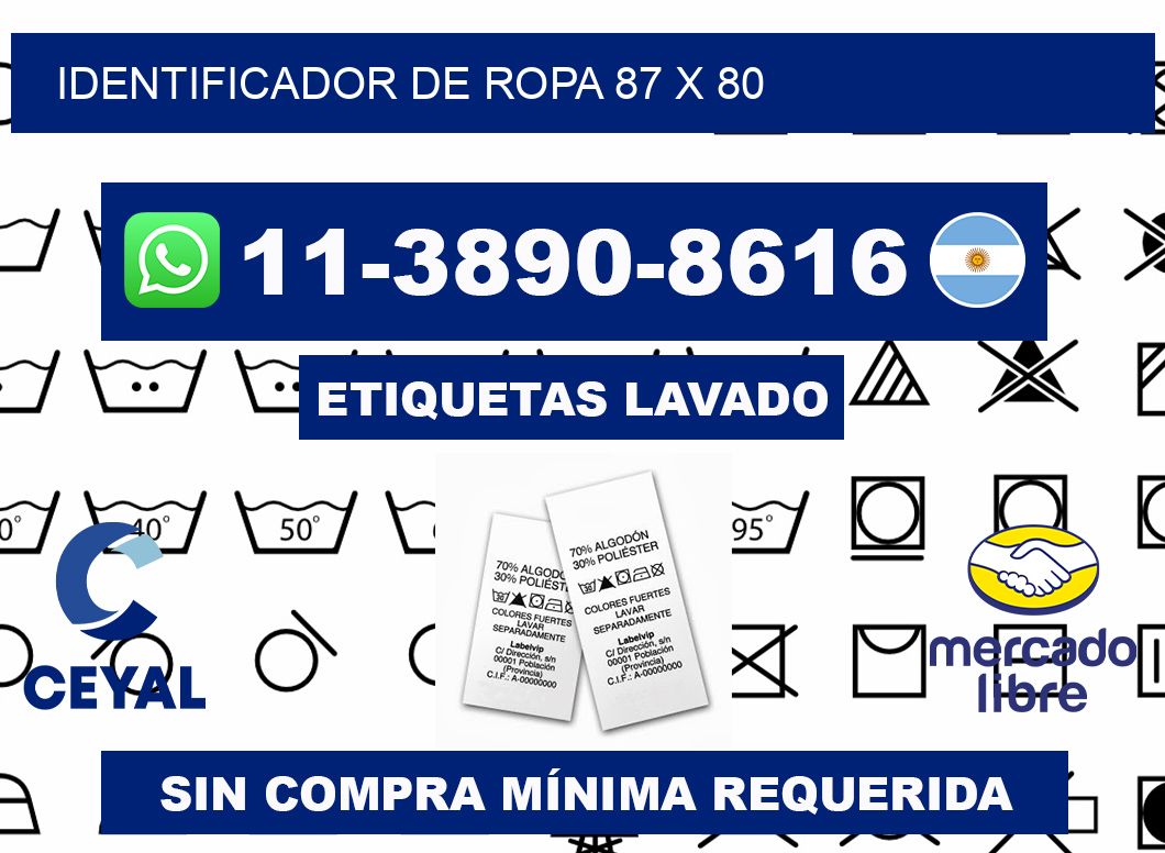 Identificador de ropa 87 x 80