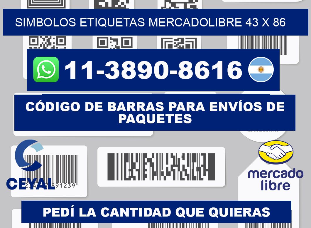 SIMBOLOS ETIQUETAS MERCADOLIBRE 43 x 86