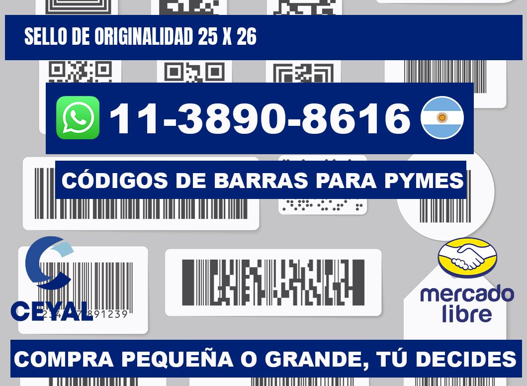 Sello de originalidad 25 x 26