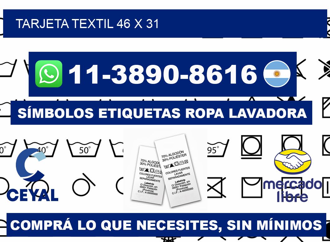 Tarjeta textil 46 x 31