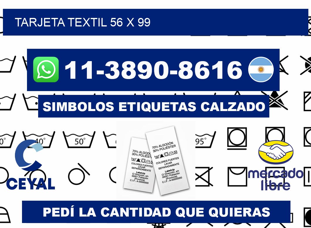 Tarjeta textil 56 x 99