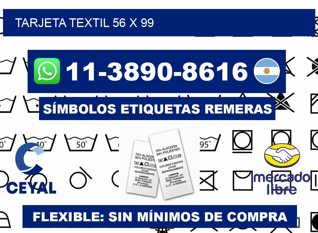 Tarjeta textil 56 x 99