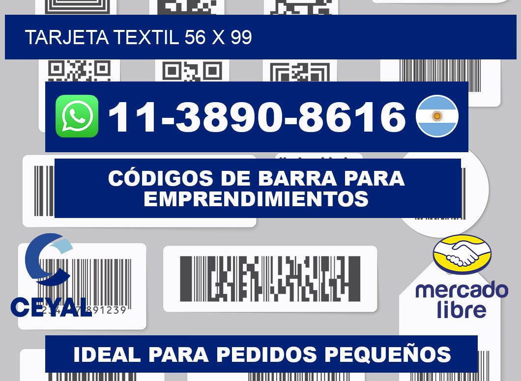 Tarjeta textil 56 x 99
