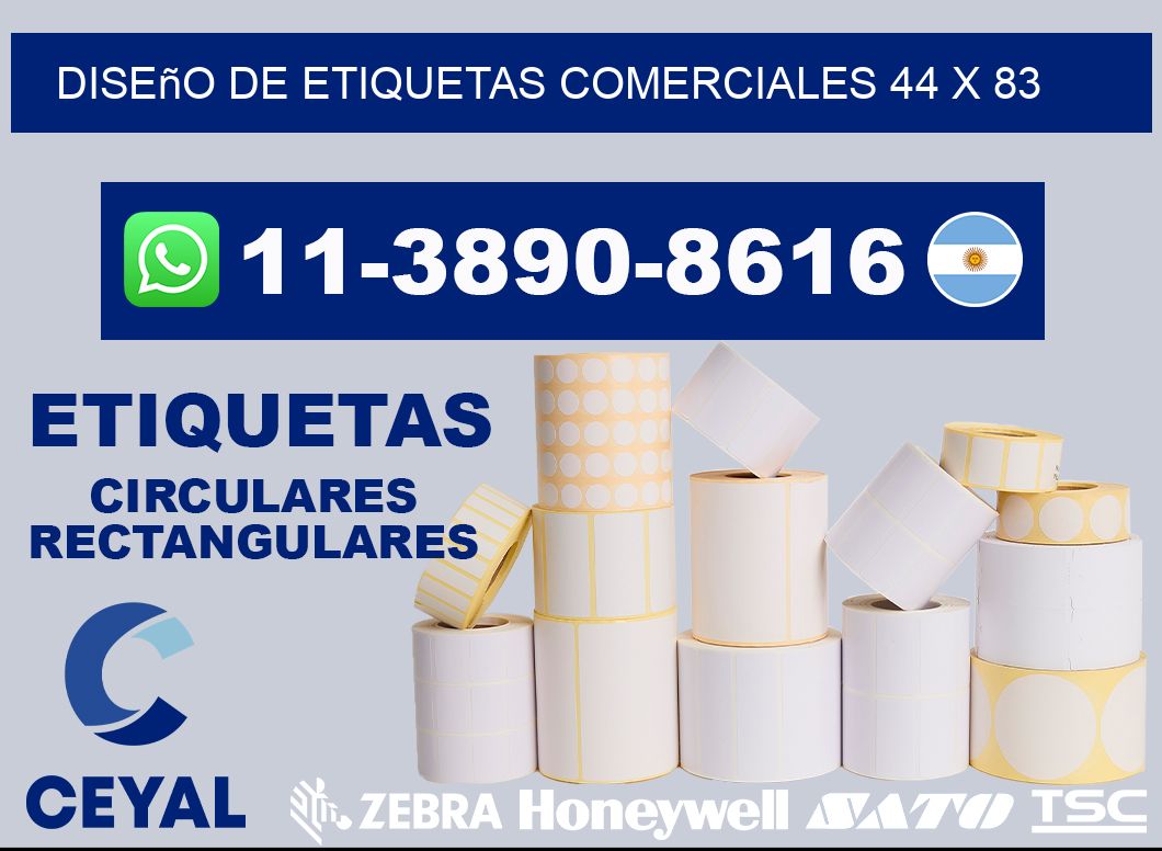 diseño de etiquetas comerciales 44 x 83