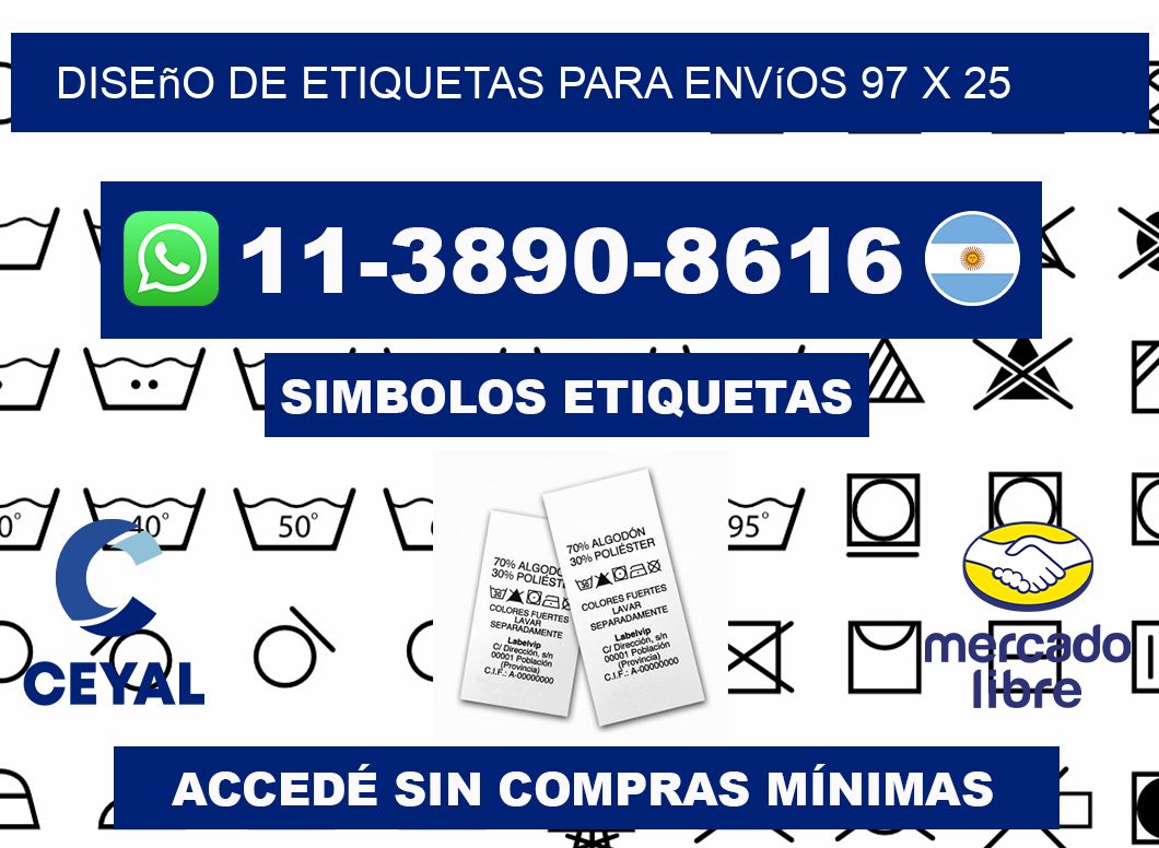 diseño de etiquetas para envíos 97 x 25