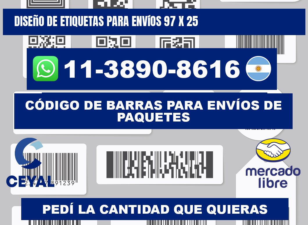 diseño de etiquetas para envíos 97 x 25