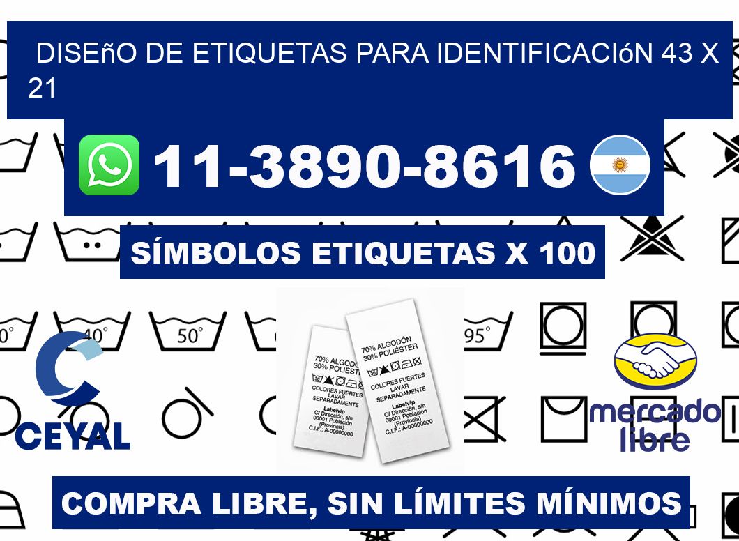 diseño de etiquetas para identificación 43 x 21