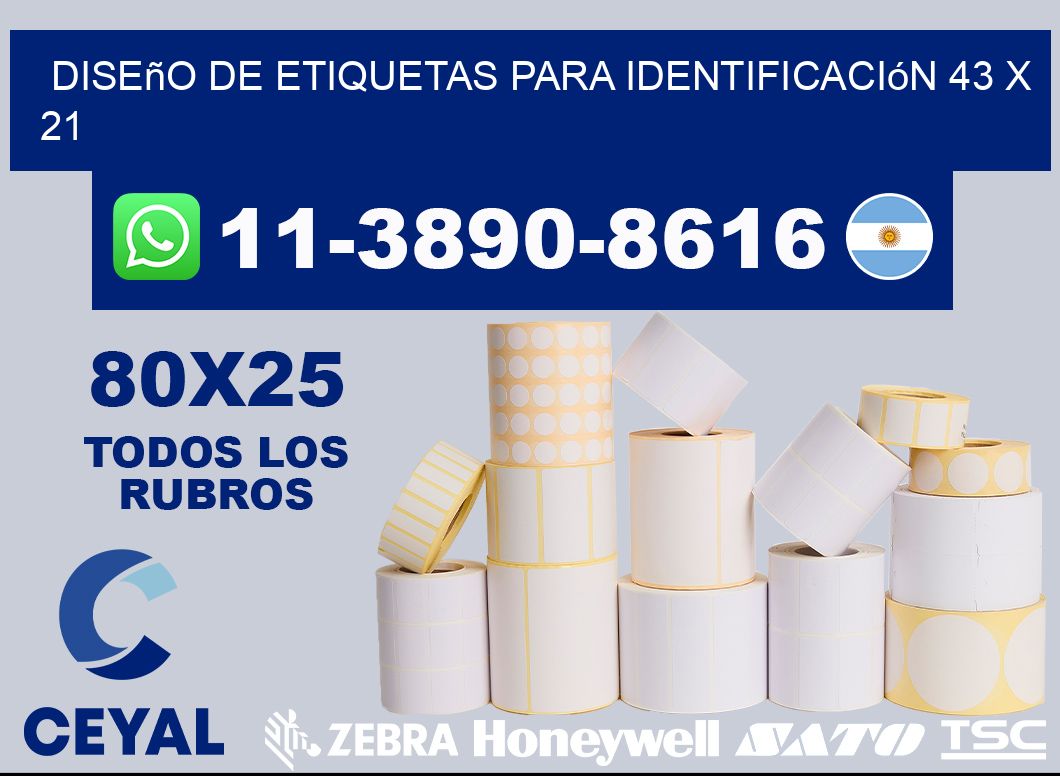diseño de etiquetas para identificación 43 x 21
